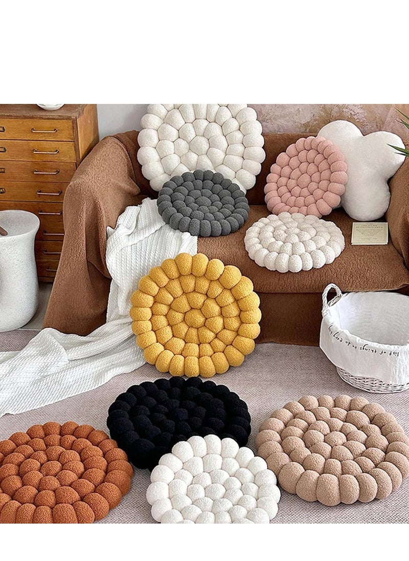 Decorative Round Knot Pillow – Soft Plush Cushion for Living Room, Office, Bedroom & Yard (18