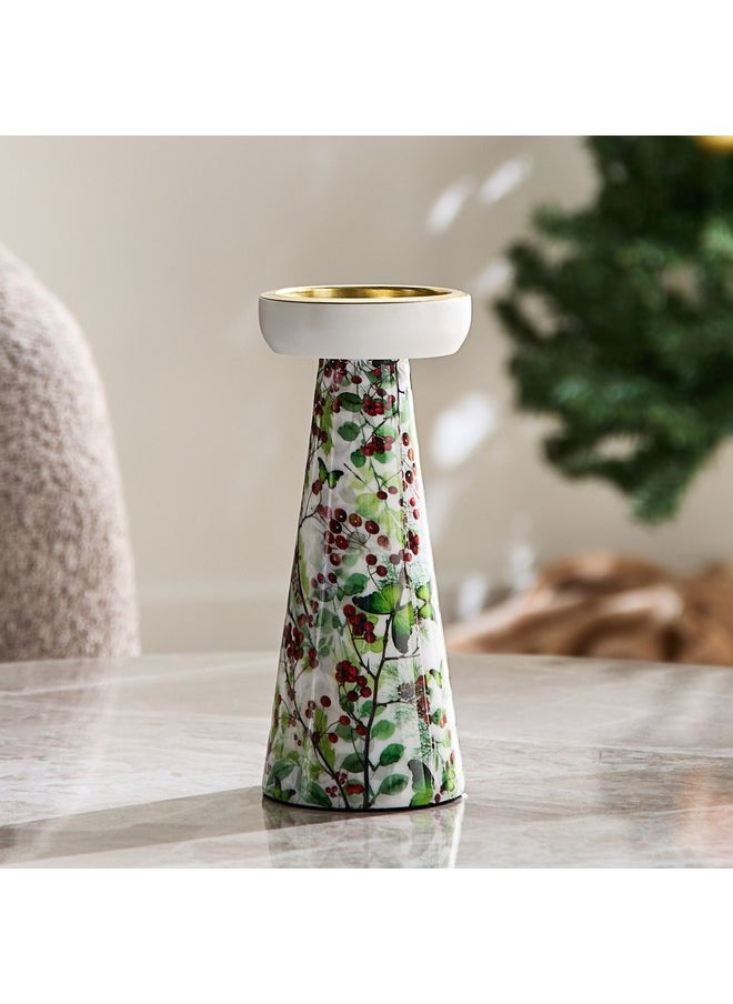 Berry Enamelled Pillar Candleholder 10 x 24 x 10 cm