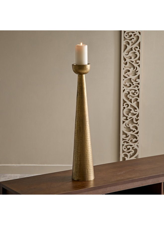 Arizona Metal Hammered Conical Pillar Candleholder 14 x 14 x 71 cm