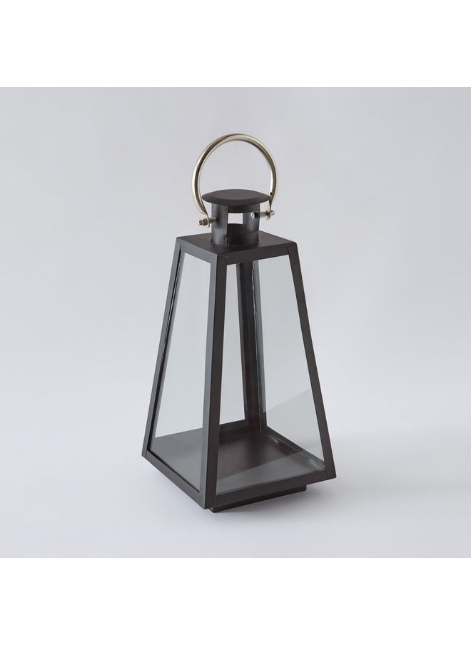 Kensin Glass Lantern with Metal Beading 18.5 x 17.5 x 35.5 cm