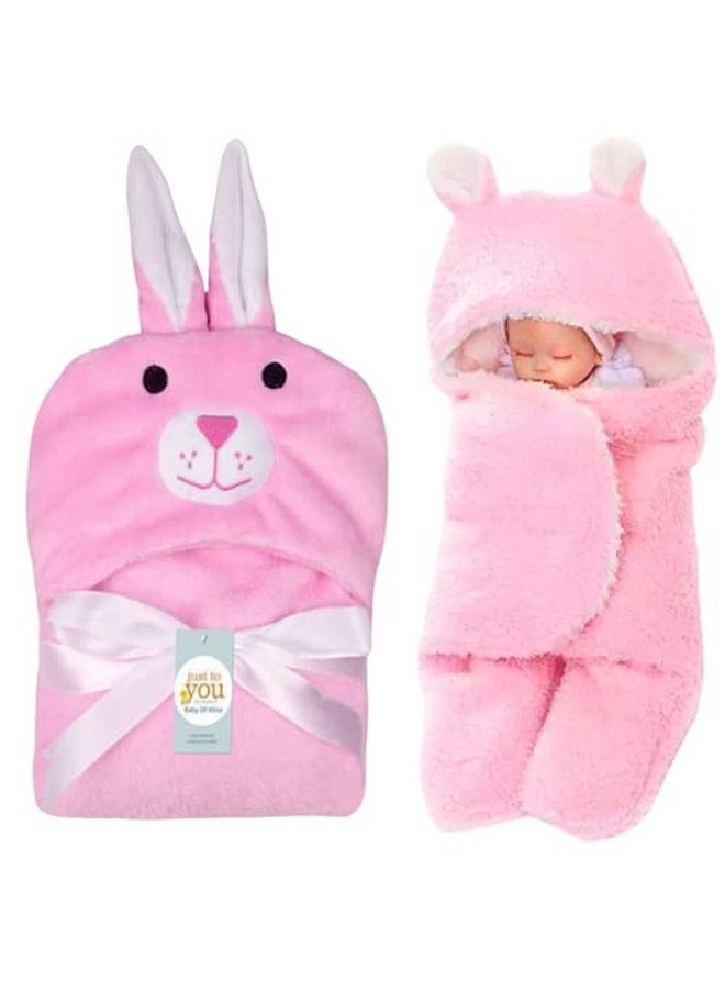 Baby Blankets New Born Combo Pack Of Hooded Wrapper Sleeping Bag And Baby Bath Towel For 0-6 Months Baby Boys And Baby Girls Pack Of 2
