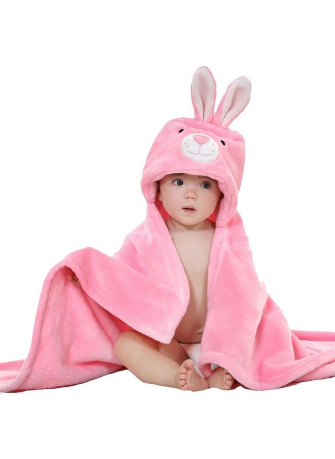 Ultra Soft Organic Premium Bathrobe Bath Gown For Babies Baby Bath Towel(Pink Rabbit)