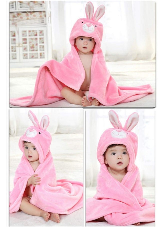 Ultra Soft Organic Premium Bathrobe Bath Gown For Babies Baby Bath Towel(Pink Rabbit)