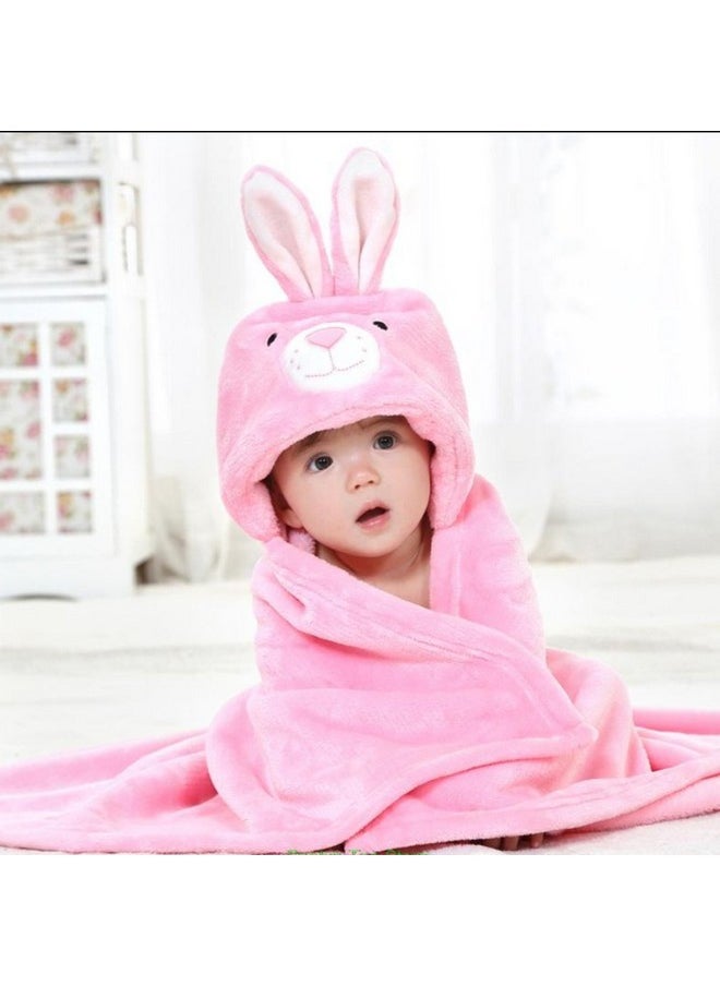 Ultra Soft Organic Premium Bathrobe Bath Gown For Babies Baby Bath Towel(Pink Rabbit)
