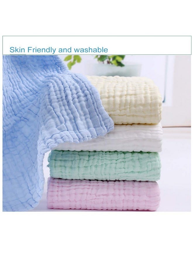 Cotton Baby Super Soft Absorbent Muslin 6 Layer Wash Towel- 100X100 Cm, (0-3 Years)- Green