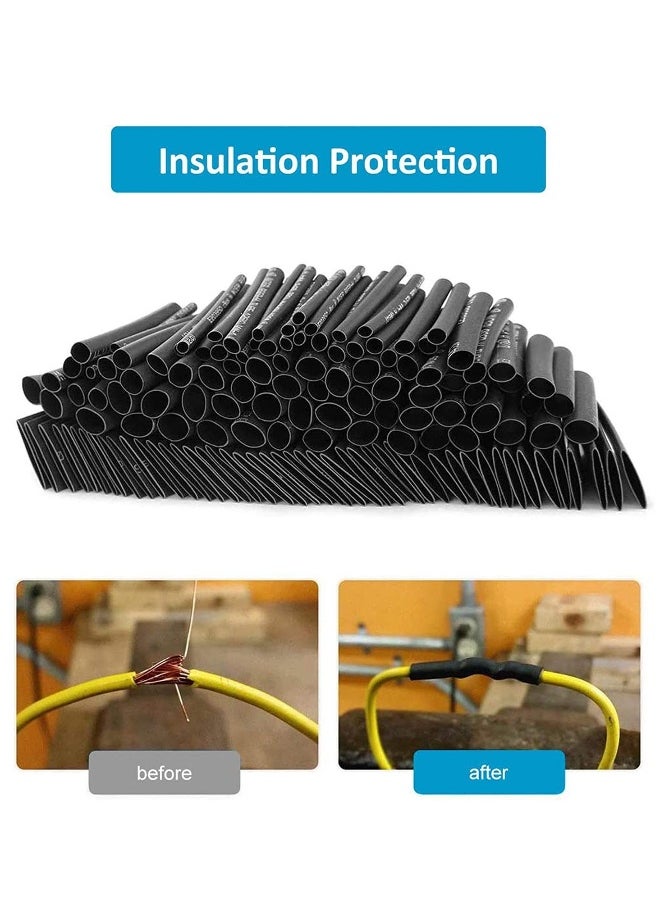 625pcs 8 Sizes Heat Shrink Tubing, Heat Shrink Tube Wire Shrink Wrap UL Approved Ratio 2:1 Electrical Cable Wire Kit with Case