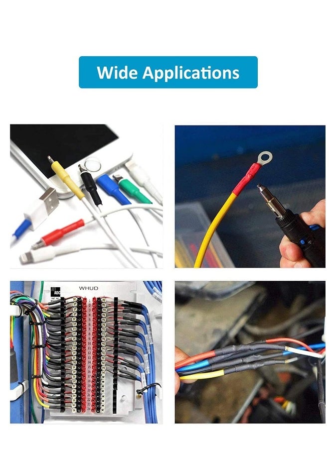 625pcs 8 Sizes Heat Shrink Tubing, Heat Shrink Tube Wire Shrink Wrap UL Approved Ratio 2:1 Electrical Cable Wire Kit with Case