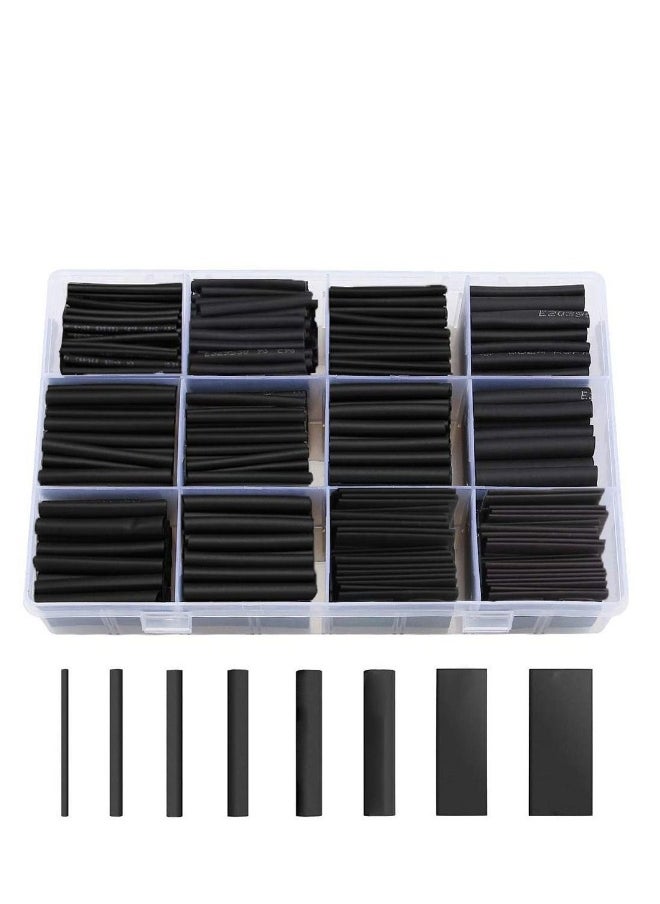 625pcs 8 Sizes Heat Shrink Tubing, Heat Shrink Tube Wire Shrink Wrap UL Approved Ratio 2:1 Electrical Cable Wire Kit with Case