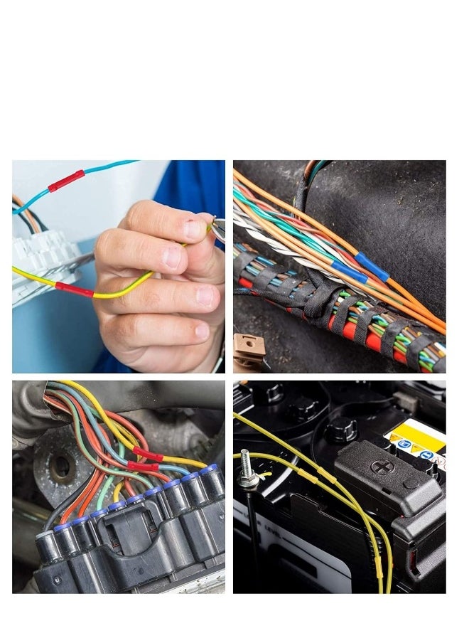 200 Pcs Insulated Electrical Connectors Kit Electrical Insulated Automotive Wire Crimp Terminals Splice Resists Corrosion