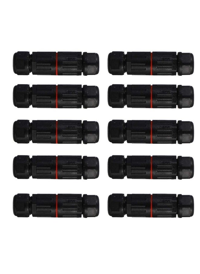 10 Pcs Waterproof Junction Box, IP68 Outdoor Cable Connector, 4 7mm Waterproof Outdoor Sleeving Coupler, Electrical Waterproof Branch Sleeving