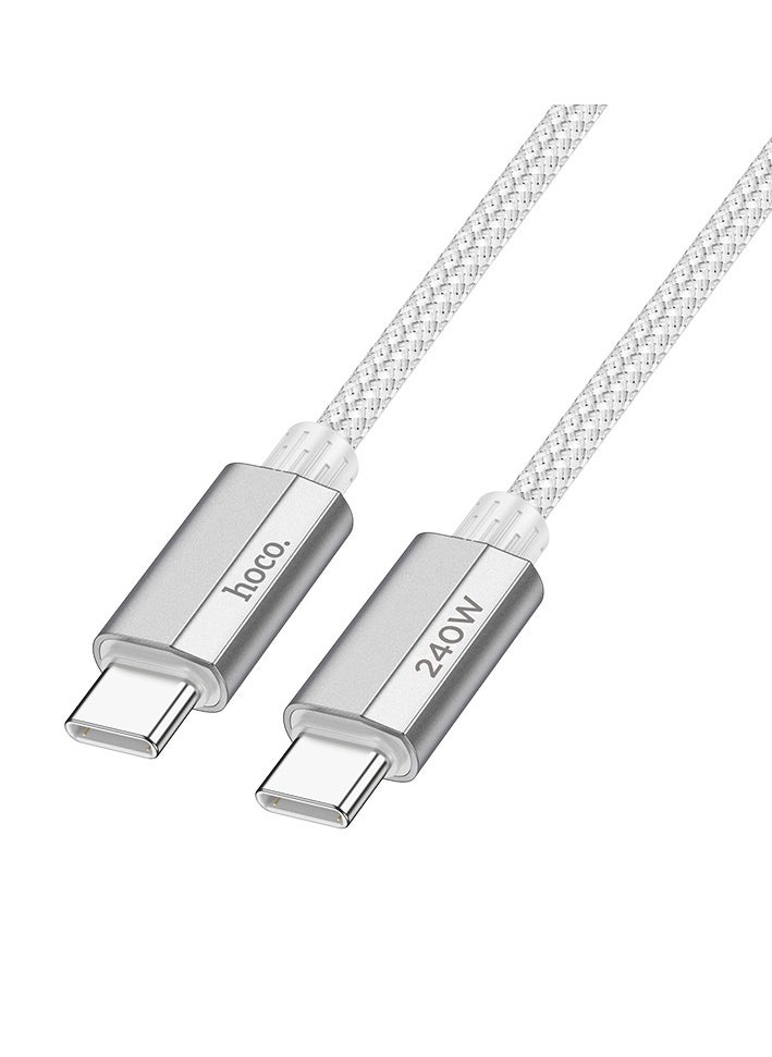 hoco U134 Primero 240W Charging Data Cable Type-C to Type-C – 1.8m, Braided Design, PD3.1 Protocol