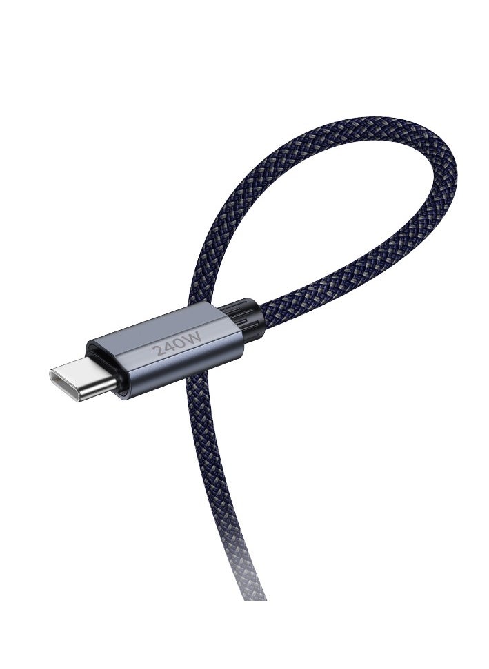 hoco U134 Primero 240W Charging Data Cable Type-C to Type-C – 1.8m, Braided Design, PD3.1 Protocol