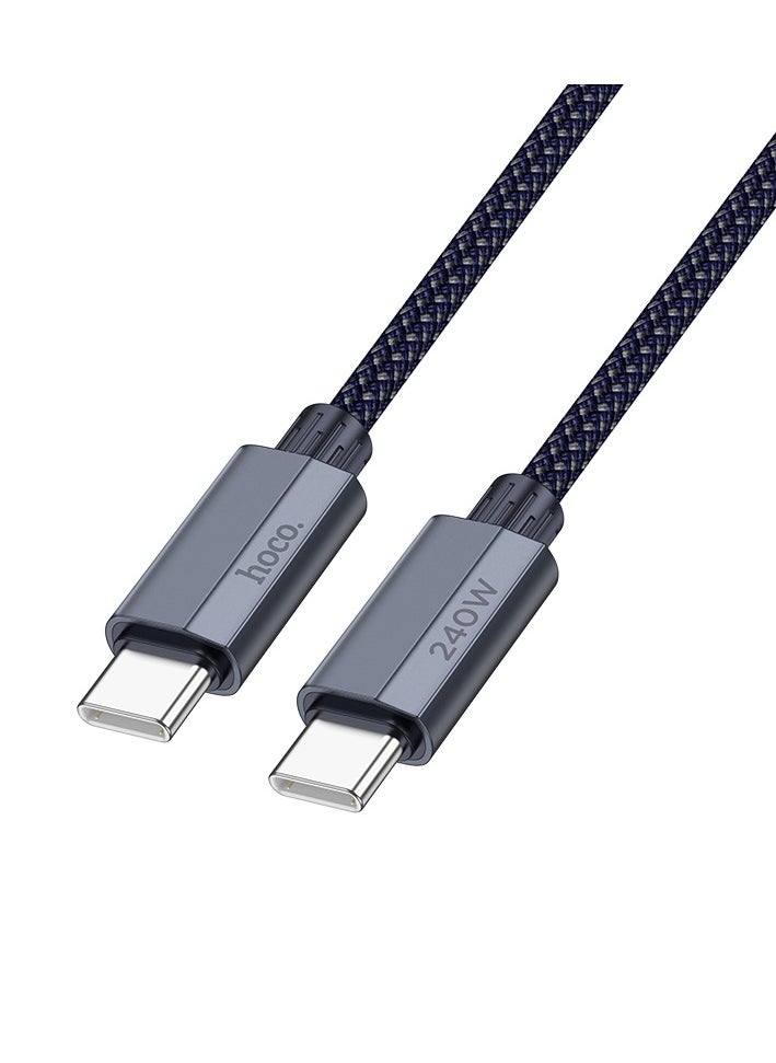 hoco U134 Primero 240W Charging Data Cable Type-C to Type-C – 1.8m, Braided Design, PD3.1 Protocol