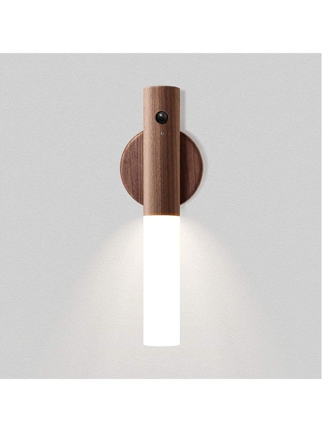 Motion Sensor Night Light Smart LED Light Sensing Distance 4M for Bedroom Children Room Walnut Wood