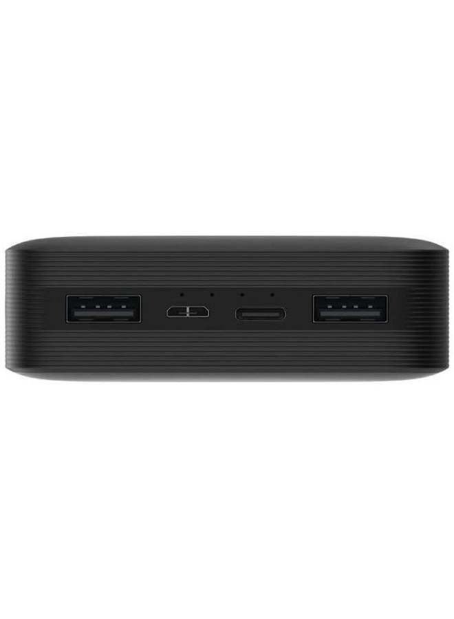 20000 mAh High-Speed Charging Technology Powerbank 18 Watt Black
