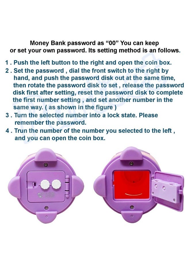 Space Shape Gullak Money Bank With Number Code Lock|Secure Piggy Bank For Kids & Adults|Unique Coin Savings Box|Ideal Gift With Password Protection,Coin Box For Kids (Assorted Colour) - Modern