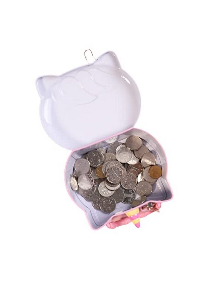 Unicorn Modern Piggy Bank Cartoon House Saving Pot Coin Bank Money Bank Saving Coin Box With Lock Gift Toy For Kid Children, Pink