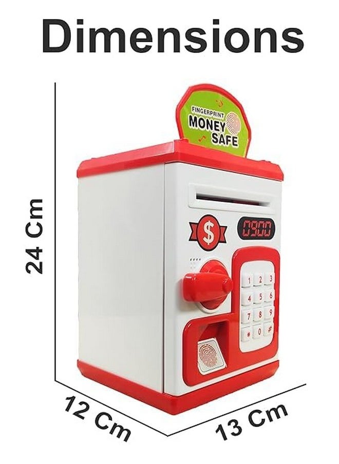 Money Safe Atm Bank With Music Light | Safe Password Protection, Fingerprint Inouction Deposit Atm Toy, Saving Bank Toys For Kids