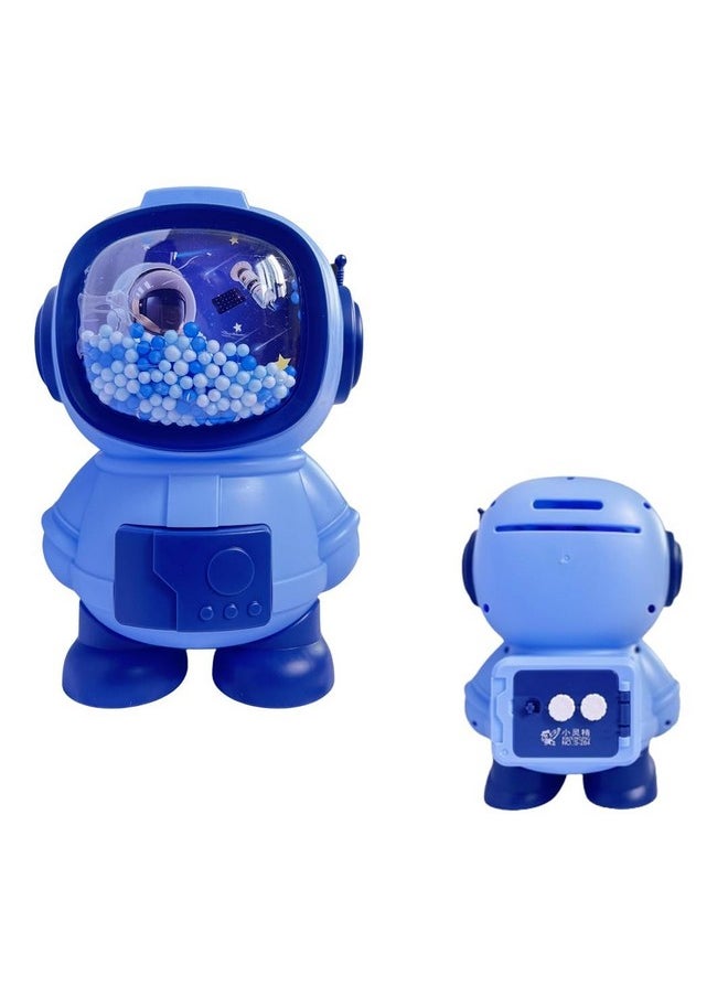 Cartoon Design Plastic Piggy Bank || Creative Cute Money Bank || Coin Saving Bank For Boys & Girls (Pack Of 1) (Astronaut - Blue)