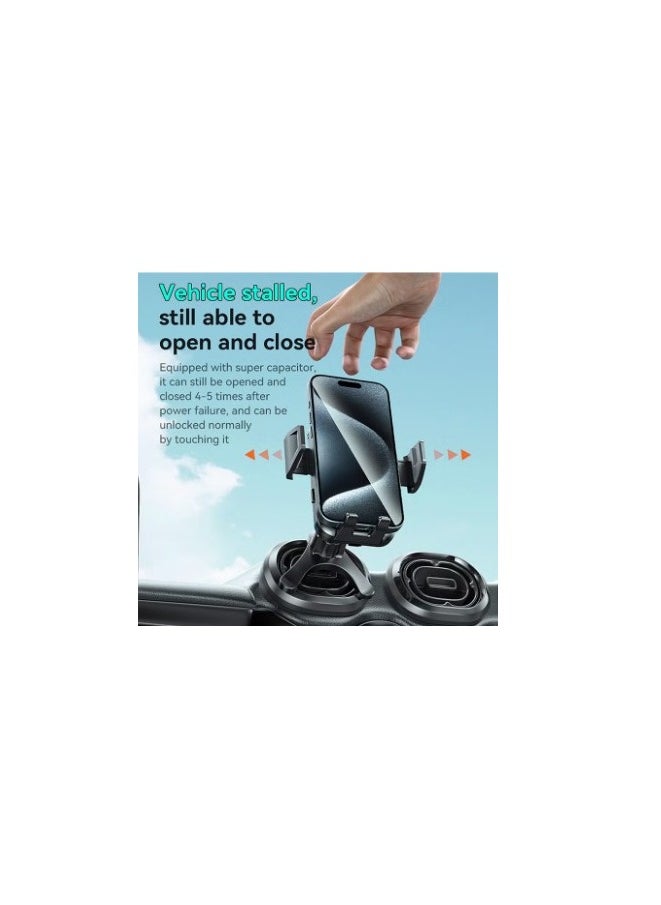 15W Wireless Charging Air Outlet Car Mobile Holder Auto Alignment Yesido C312 - Black