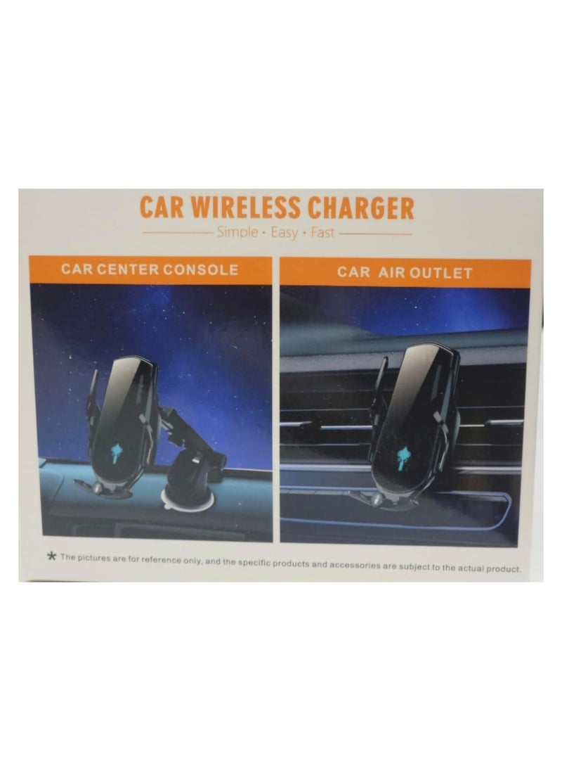 Wireless Car Charger, Automatic Sensor, Black,(mobile holder)