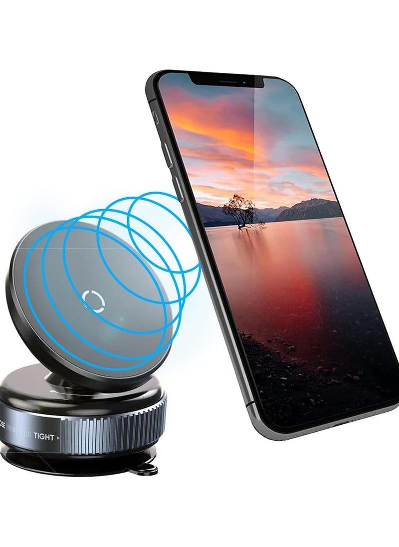 ADAK Universal Glass Vacuum Suction Car Phone Holder, Stable Mobile Mount for Glass, Mirrors, Screens| One-Hand Operation, Durable Design,Strong Grip for Smartphones,Versatile Use at Home, Car (Black)