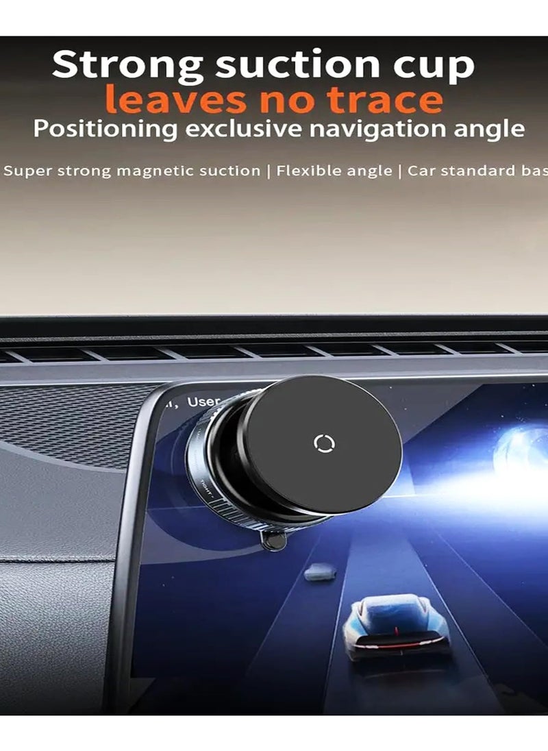 ADAK Universal Glass Vacuum Suction Car Phone Holder, Stable Mobile Mount for Glass, Mirrors, Screens| One-Hand Operation, Durable Design,Strong Grip for Smartphones,Versatile Use at Home, Car (Black)