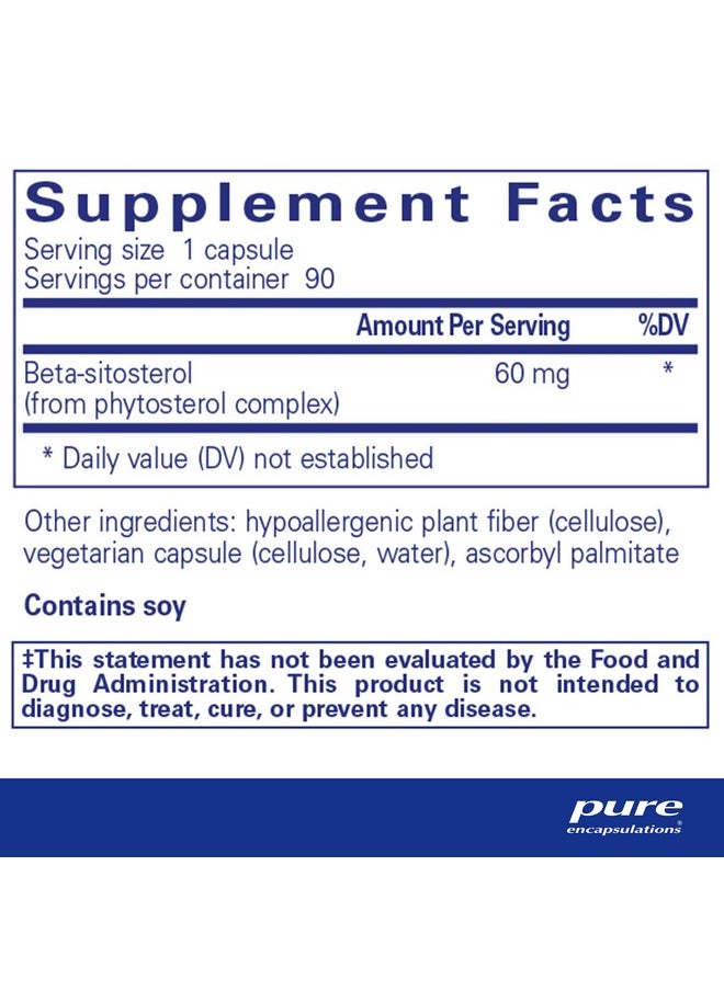 Pure Encapsulations Beta-Sitosterol | Supplement for Urinary Flow and Health* | 90 Capsules