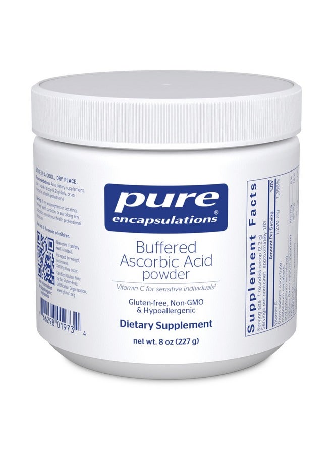 Pure Encapsulations Buffered Ascorbic Acid Powder | Vitamin C Supplement for Sensitive Individuals | 8 Ounces