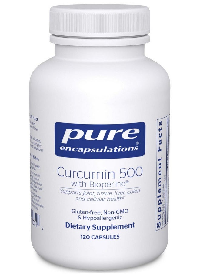 Pure Encapsulations Curcumin 500 with Bioperine - Antioxidant Supplement to Support Joints, Tissue, Liver, Colon & Cellular Health* - with Turmeric Curcumin & Bioperine - 120 Capsules