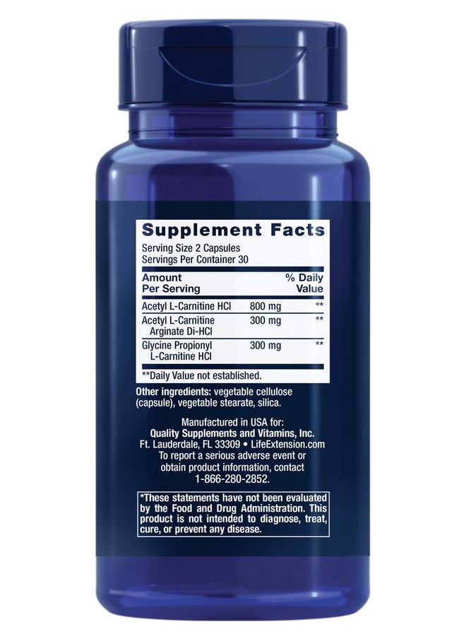 Life Extension, Optimized Carnitine, 60 Vegetarian Capsules