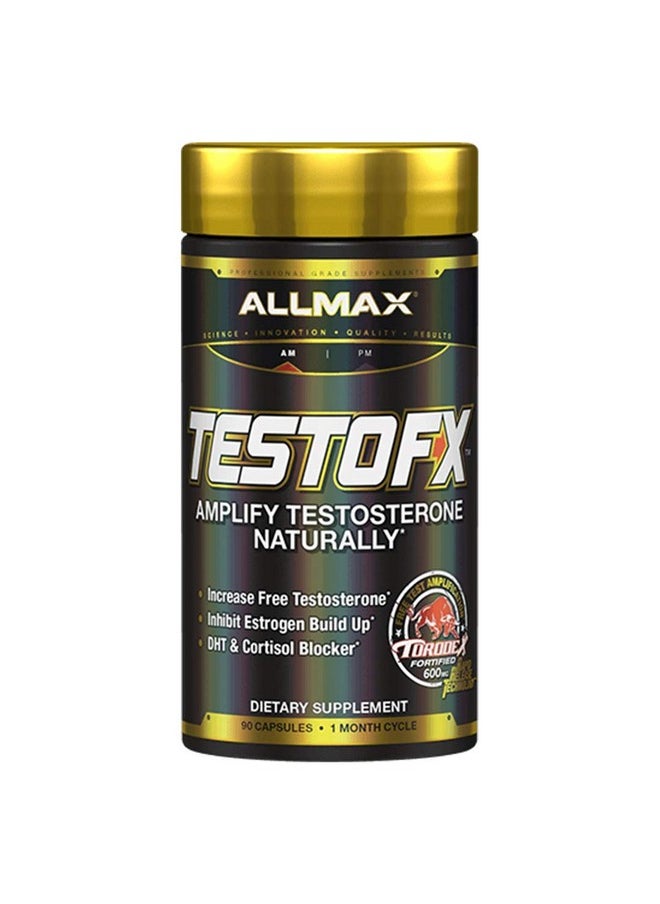 ALLMAX Nutrition TESTOFX Male Support, Supports Strength, Stamina, and Endurance, Formulated with Tribulus Terrestris, Ashwagandha, Tongkat Ali, 90 Capsules, 30 Day Supply