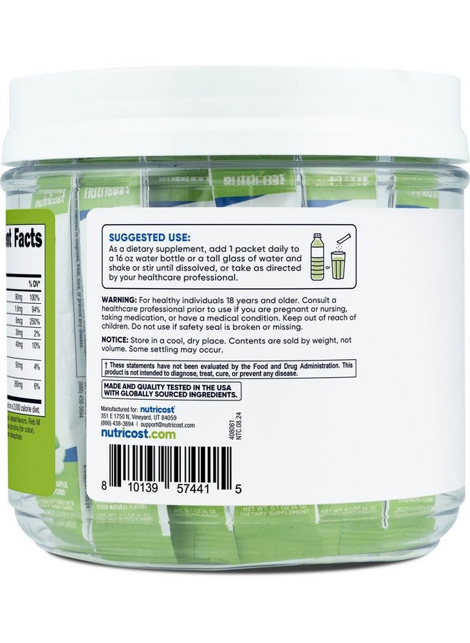 Nutricost Electrolytes Complex, Green Apple Flavored, 40 Stickpacks - Advanced Hydration Complex
