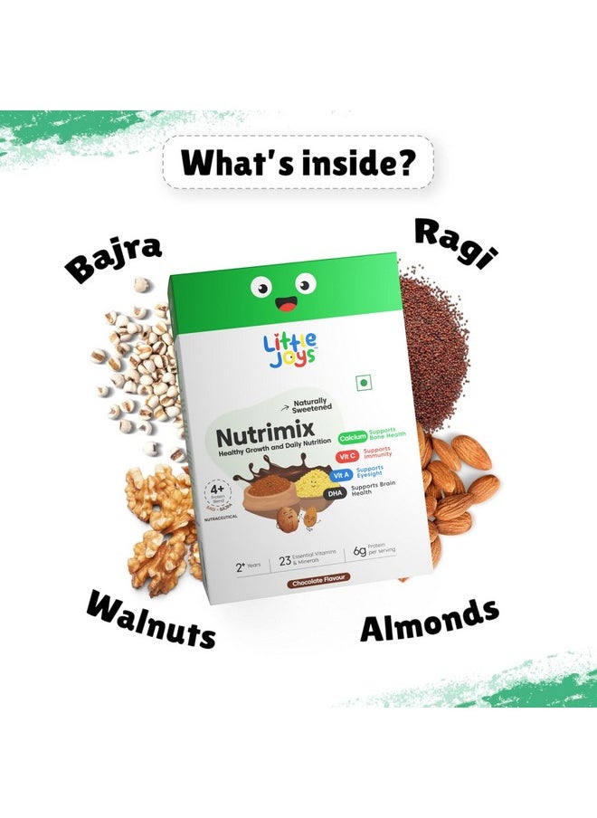 Little Joys Nutrimix Nutrition Powder 1kg | 2-6 Years | Zero Refined Sugar | Supports Healthy Growth & Boosts Immunity | With Ragi, Bajra, Almonds & Oats | Chocolate Flavour