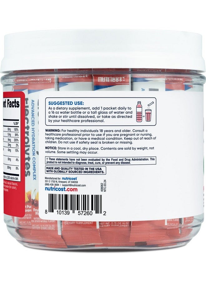 Nutricost Electrolytes Complex, Fruit Punch Flavored, 40 Stickpacks - Advanced Hydration Complex