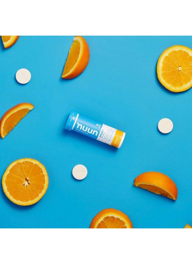 Nuun Sport: Orange Electrolyte Enhanced Drink Tablets (6 Tubes of 10 Tabs) Previously Nuun Active