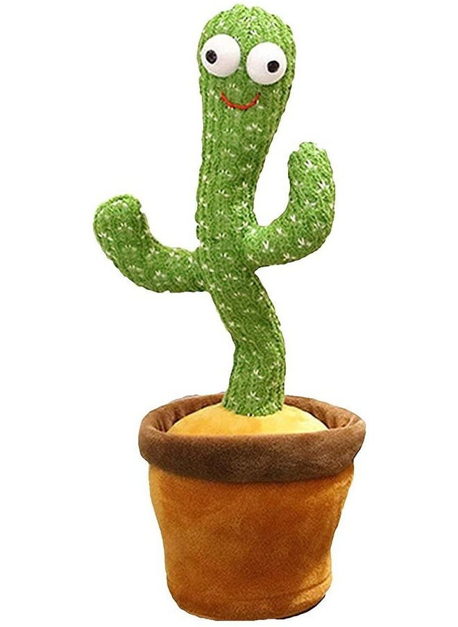 Dancing Cactus,Cactus Plush Toy With Led Lights&Chargeable, Wriggle Singing Recording Repeats What You Say Funny Educational Toy For Boys&Girls