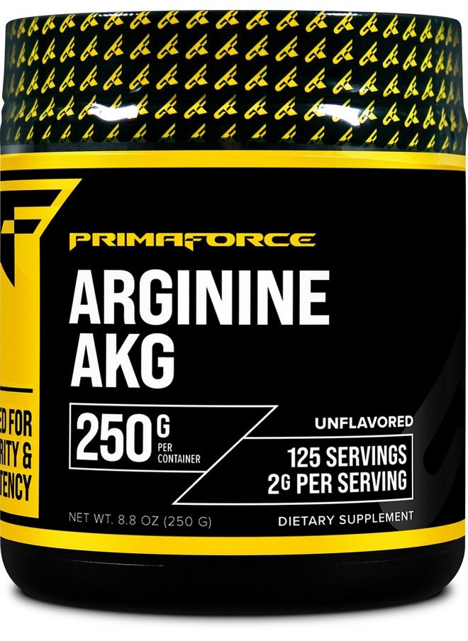 PrimaForce AAKG Arginine Powder, 250 grams (L-Arginine and Alpha-Ketoglutarate Acid) Premium Workout Supplement, Non-GMO, Vegan, Gluten Free