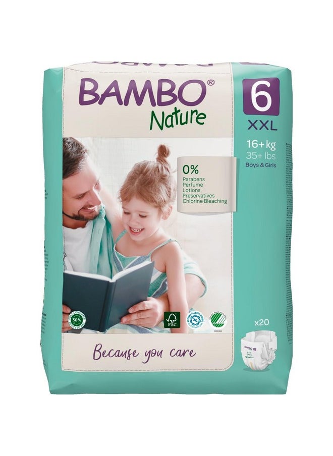 Premium Eco-Friendly Tape Diapers With Wetness Indicator For Kids - Xxl Size, 20 Pieces - Pack Of 3