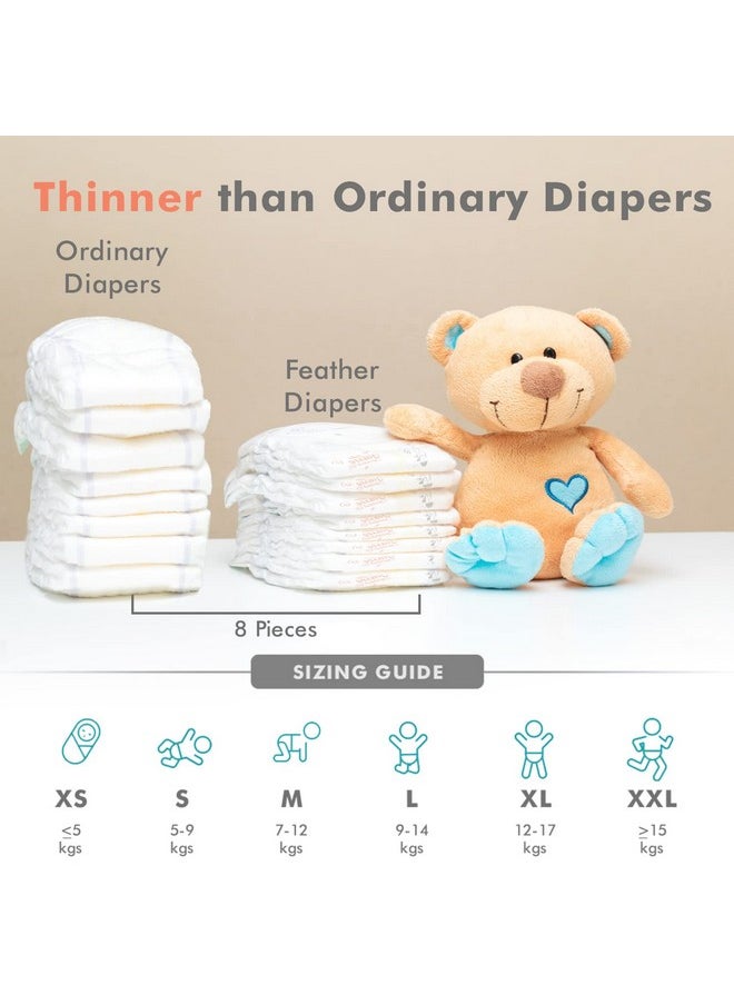 Xs New Born Premium Feather Diaper Nb Taped Size For Baby 0 To 5 Kgs (22 Pack Offer)