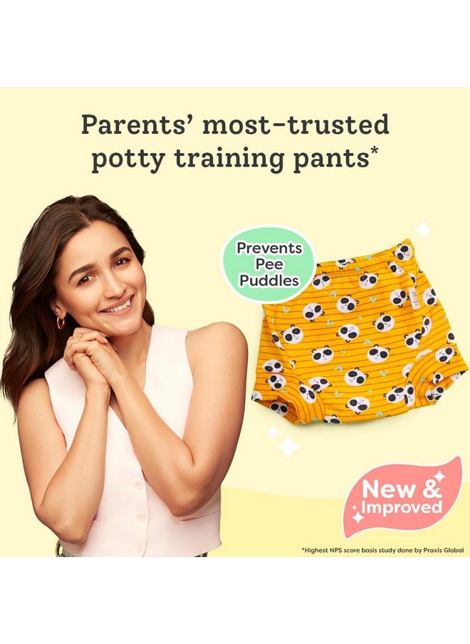 Padded Underwear For Growing Babies/Toddlers | With 3 Layers Of Cotton Padding & Super Dryfeel Layer| Pull-Up For Potty Training & Diaper-Free Time(Jungle Jam,Size:1,Pack Of 3)