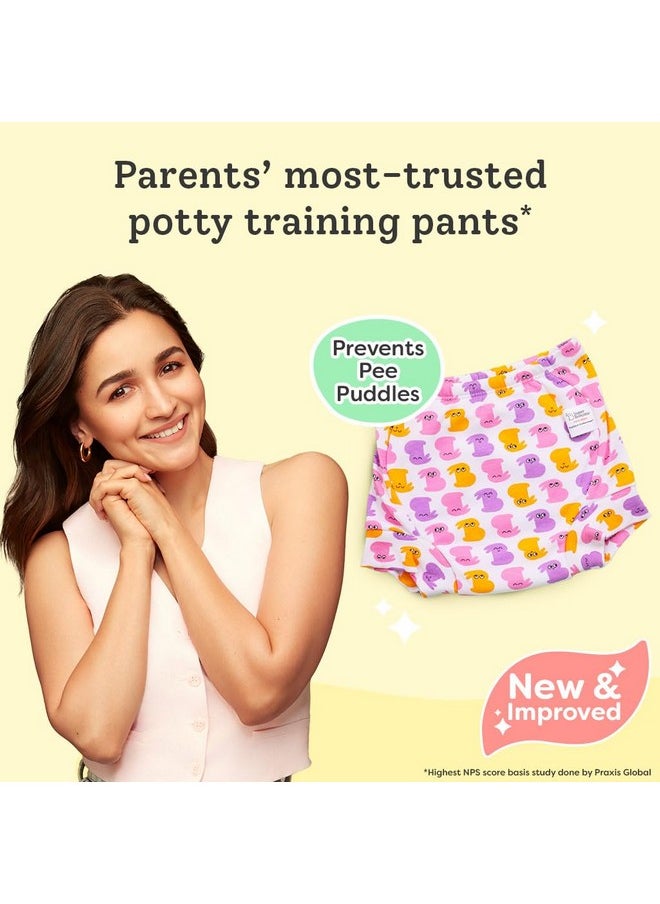 Padded Underwear™ | For Potty Training & Mess-Free Diaper-Free Time | Prevents Pee Puddles | 3 Layers Of Premium Cotton Padding (No Sponge) | (Bummy World, Size: 1, Pack Of 6)