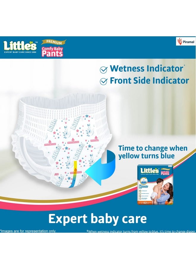 Baby Diapers L Size (Large) Pants Style | 9-14 Kg | 62 Count - Pack Of 1 | Super Jumbo Baby Diaper With Leakage Guard, Wetness Indicator & 12 Hours Absorption