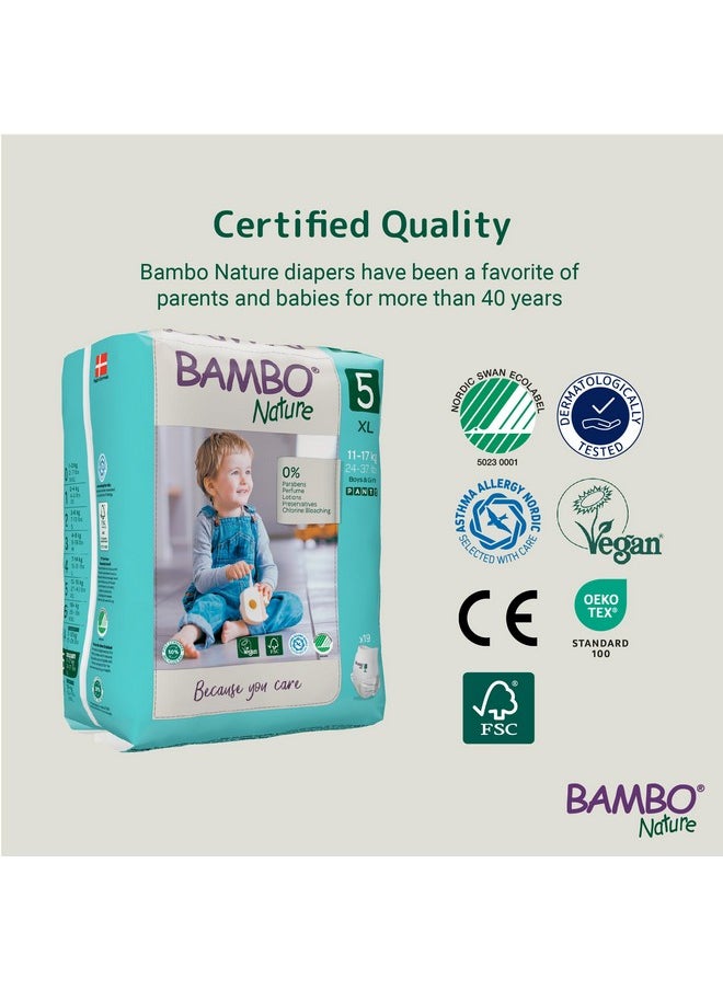 Premium Baby Pants Diapers For Kids Xl Size (11-17 Kgs), Super Absorbent, Breathable, Extra Soft, Dermatologically Tested, Hypoallergenic Infant Nappies With Wetness Indicator, 19 Count