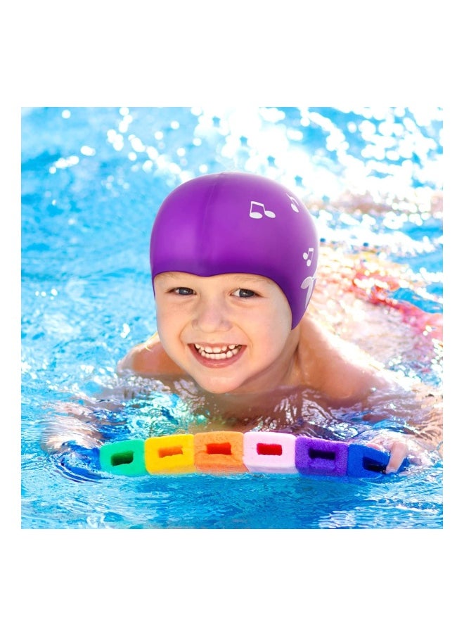 2 Pcs Kids Swimming Cap Silicone Waterproof Swim Cap Comfortable Swimming Hat for Long and Short Hair Age 5-14 Kids Children Boys Girls Bathing Accessories