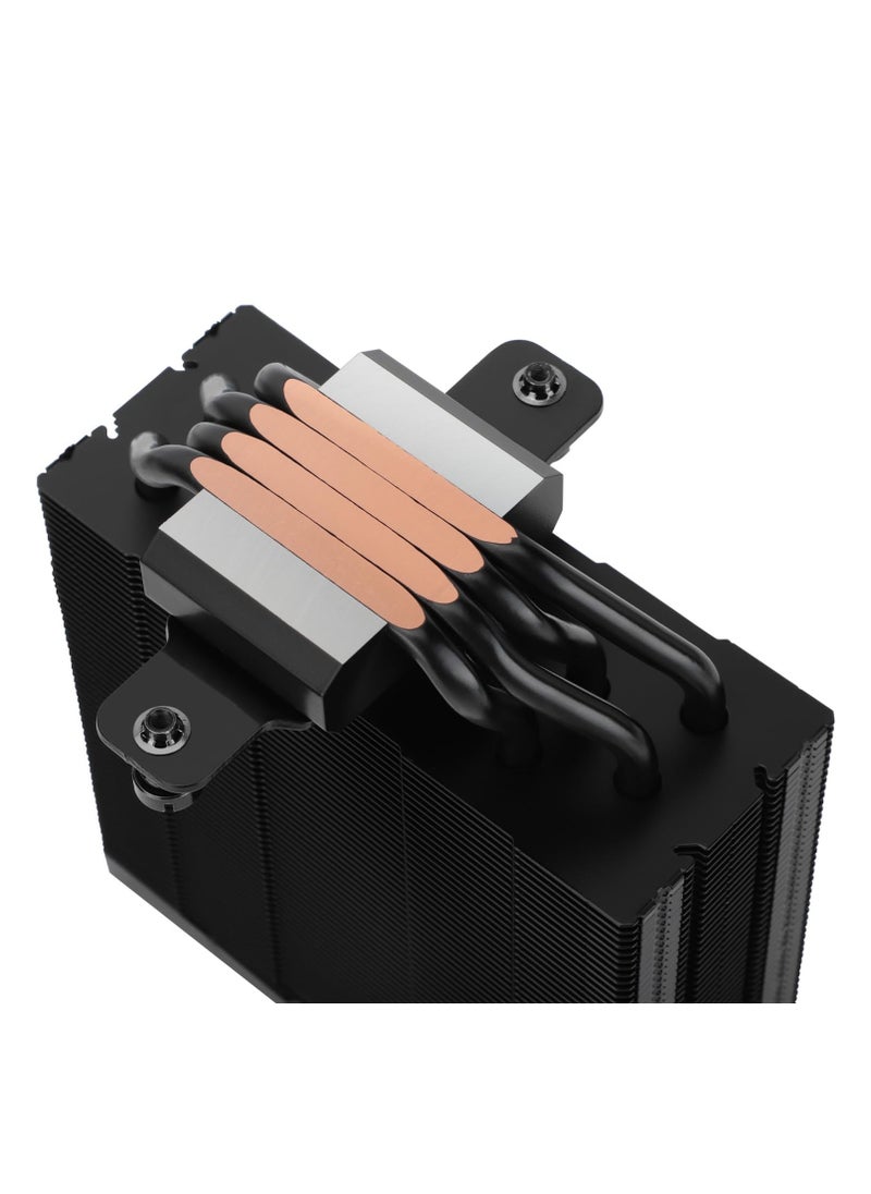 Assassin Spirit 120 Vision Black ARGB CPU Air Cooler with 1.54in IPS Display, 120mm PWM Fan, Support Intel lga1700/1150/1151/1200/1851, AMD AM4/AM5