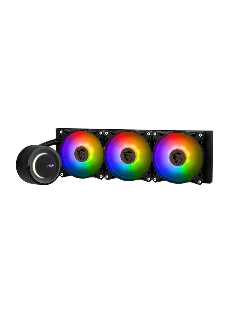 MAG Coreliquid E360 Liquid CPU Cooler, 360mm Radiator, 3x Fans Included, 75.04 CFM Fan Airflow, 3000 RPM Pump Speed, Fluid Dynamic Bearing, 306-7ZW6E17-C24 Black