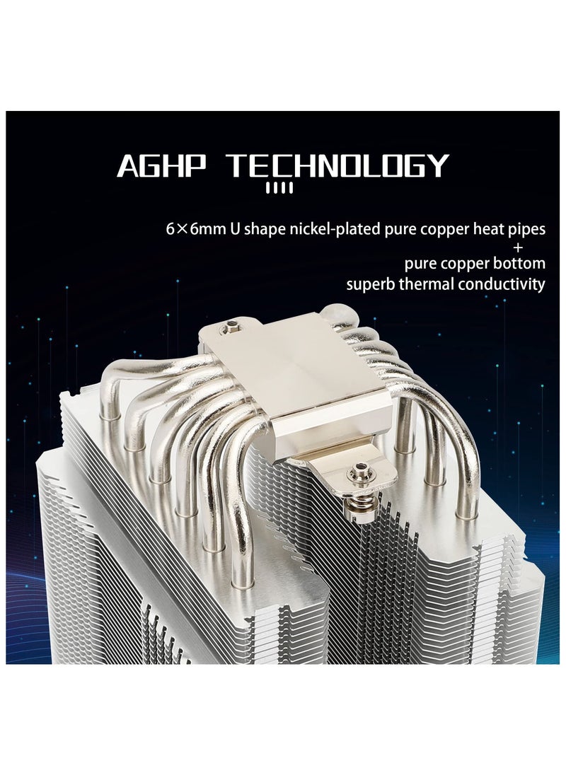Peerless Assassin 120 CPU Air Cooler, 6 Heatpipes,Dual 120mm TL-C12 PWM Fan, Aluminium Heatsink Cover, AGHP Technology, for AMD AM4 AM5/Intel 1700/1150/1151/1200/2066/2011
