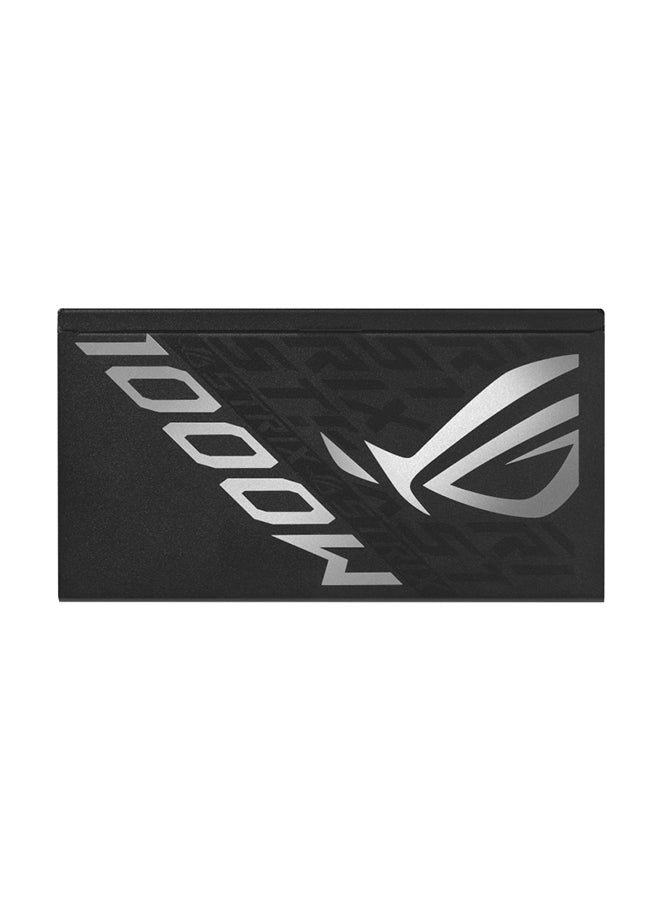ROG Strix 1000W Platinum ATX Power Supply, 80 Plus Platinum Efficiency, Active PFC, ATX 3.1, GaN MOSFET, 120,000+ Hours MTBF, 0dB Fan Technology, Overload Protection, PCI-E Gen 5 16-Pin, 6x SATA, 4x PCI-E 6+2-Pin, Dual 4+4-Pin CPU Cables, ROHS Compliant, A+ Noise Certification 90YE00W1-B0NA00 Black