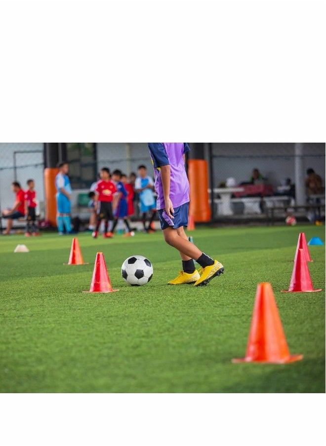 7 Inch Plastic Traffic Cones 12Pcs Sport Training Agility Marker Cone for Soccer, Skating, Football, Basketball, Indoor and Outdoor Games